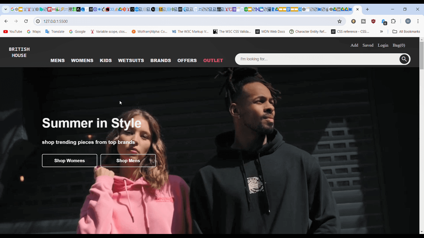 Video Integration: Utilizes background videos for enhanced visual appeal on the homepage