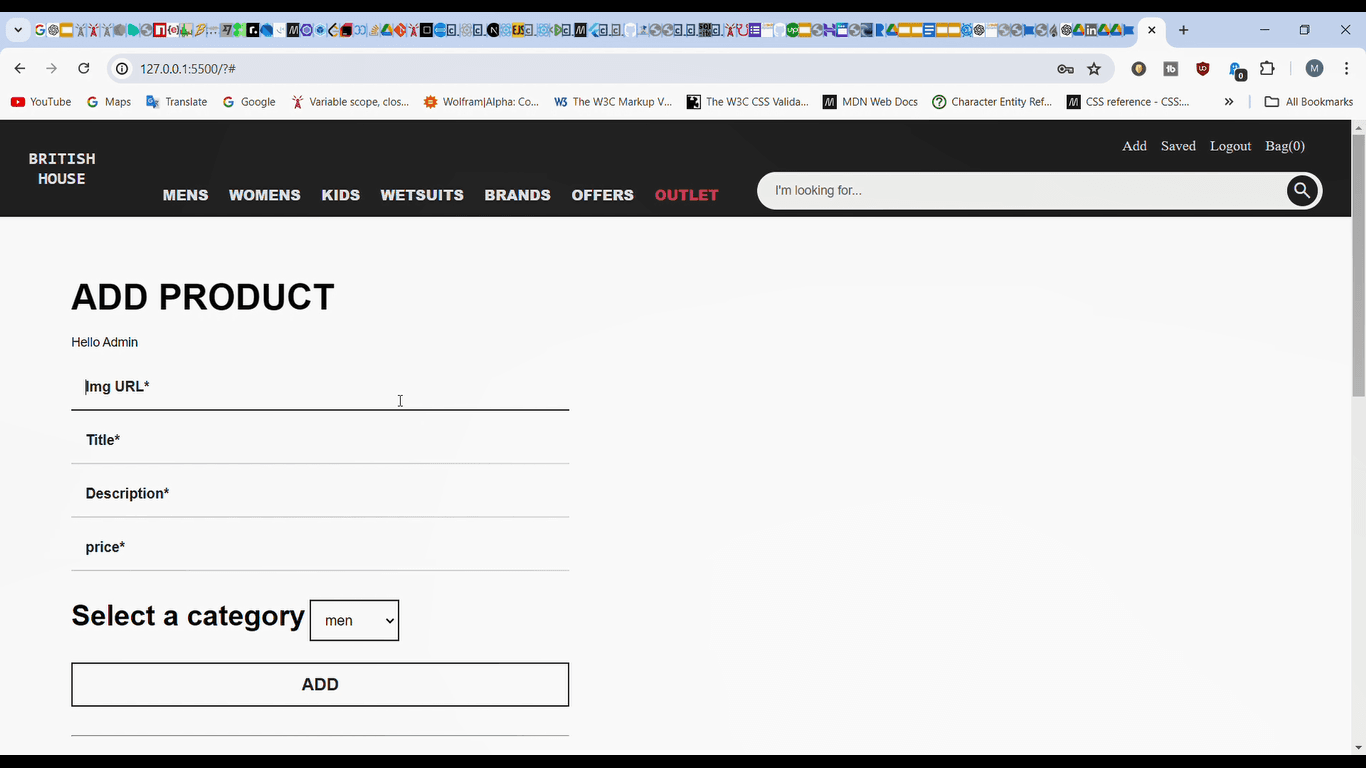  Admin Panel: Allows administrators to add, update, and delete products, manage user accounts, and access analytics.