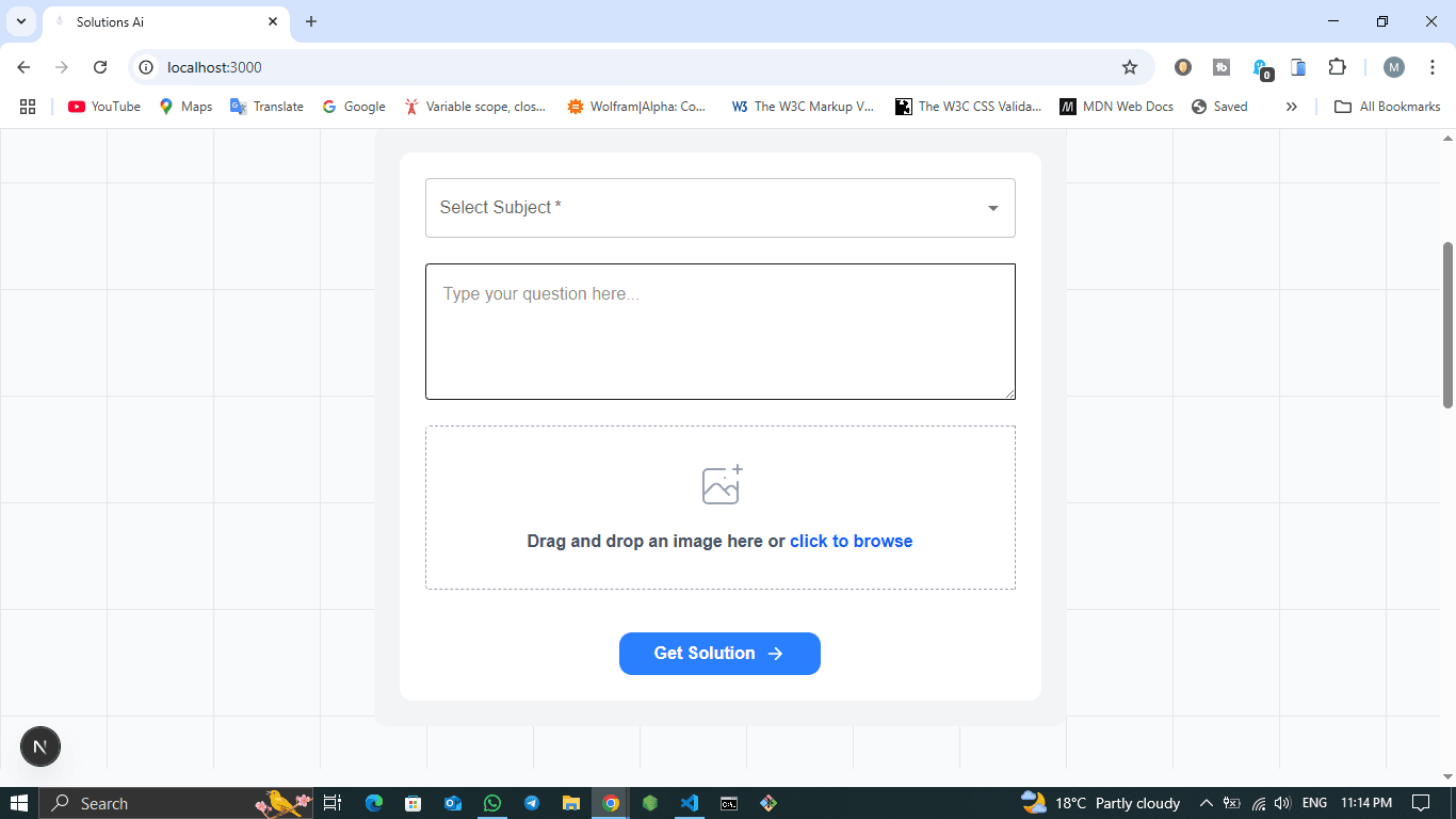 you can choose subject and tell the AI what you want to do and it will generate the solutions for you.