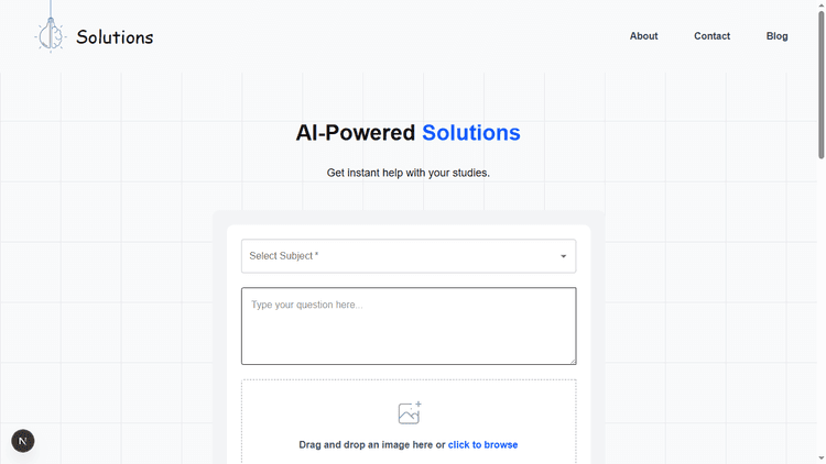 Screenshot of Solutions Ai - Next.js project