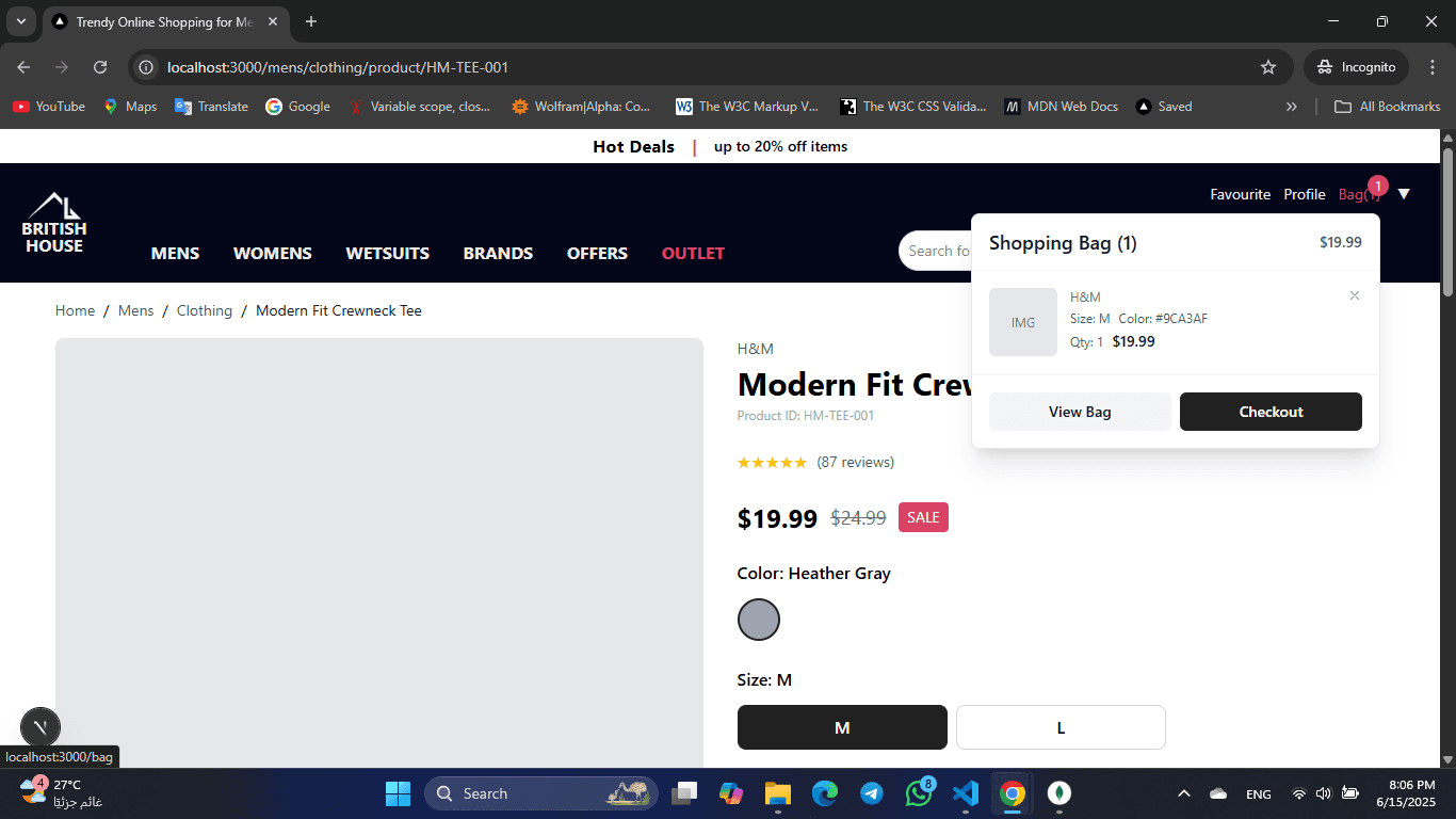 view the item and select the size 